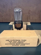 1954 Raytheon JAN CRP 35L6GT Vacuum TUBE Hickok Tested NOS NIB ☀️