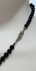 Vintage Fresh Water Pearl & Black & Gold Tone Bead 18" Necklace 1960's — photo 2