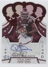 2020 Panini Chronicles Draft Picks Red Signatures 24/49 Quartney Davis Auto 5p5
