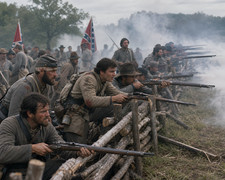 Confederate Infantry at a Rail Fence Civil War Art/389774985