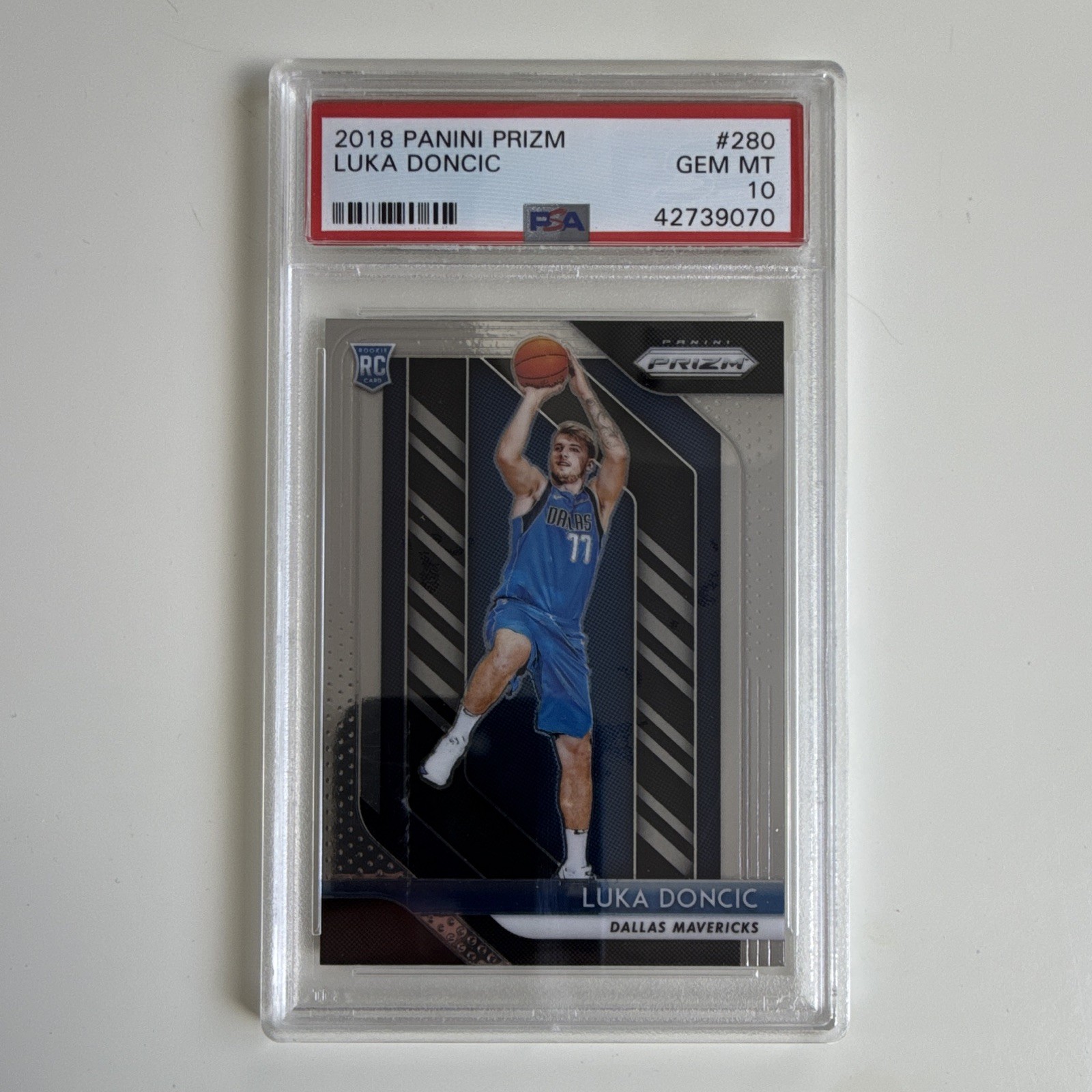 2018-19 Panini Prizm Luka Dončić #280 Rookie Base Set PSA 10