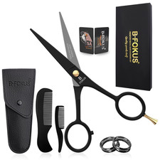 5" Professional Beard and Mustache Scissors, Black Color Beard Scissors Come wit