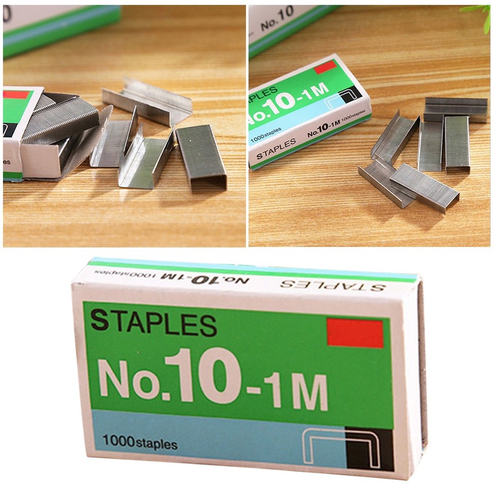 Staples Binding Reusable Desktop Staples Light Green Mini Stainless Steel for Document ...