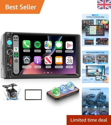 HD 7'' Touchscreen Doppel DIN Autoradio - Integrierte Bluetooth & Rückfahrkamera