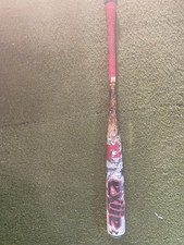 DeMarini Exile Metal Alloy Baseball Bat 32.5 in 29.5 oz Red Black White Adult