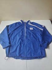 New York Giants Full Zip Jacket Mens XL Blue Reebok NFL Team On Field