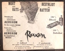 1935 Bruxelles Belgium Advertising Meter Cancel Cover Raxon Rats Poison