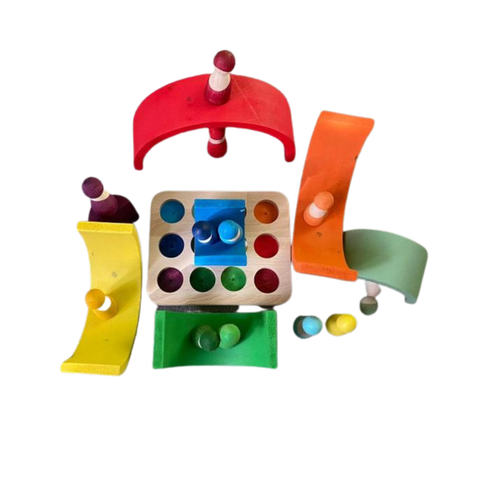 Rainbow Stacking Building Blocks Autism Educational Montessori Grimms Wooden Toy - Picture 76 of 100