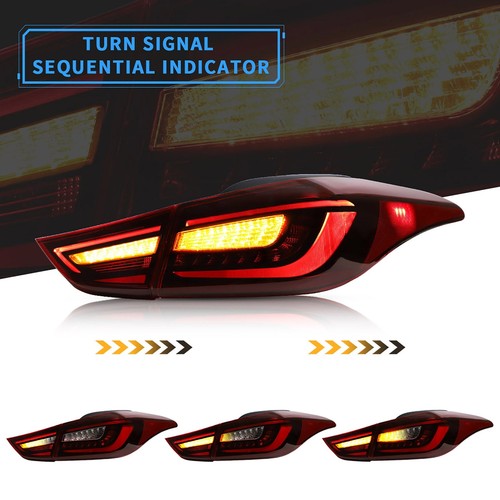 VLAND Full LED Tail Lights With Sequential Signal Fit 2011-2015 Hyundai Elantra - Picture 4 of 12
