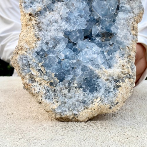 7,3 Pfund natürliche schöne blaue Celestit Kristall Geode Höhle Mineral Probe - Bild 4 von 18