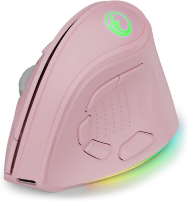 IFYOO 2.4G BT 5.1 Dual Mode RGB Wiederaufladbare Kabellose Vertikale Ergonomische Maus.