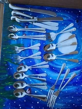 Wallace KENSINGTON Stainless 18/8 China Tipped Glossy Silverware CHOICE Flatware