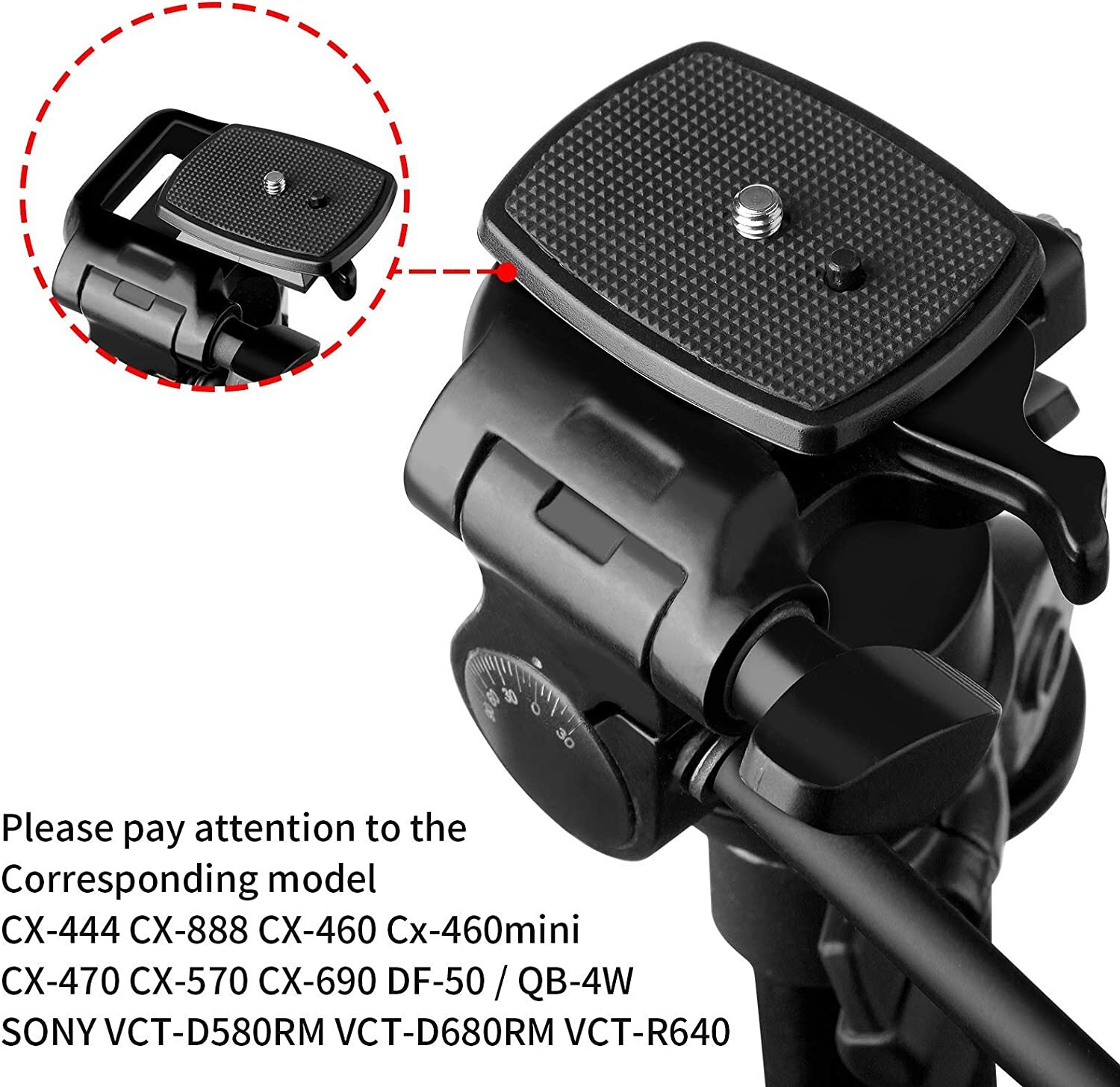 43mm Tripod Quick Release Plate Screw Adapter Mounts Head For DSLR