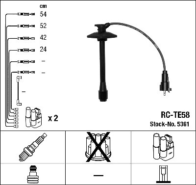5361 NGK Ignition Cable Kit for TOYOTA