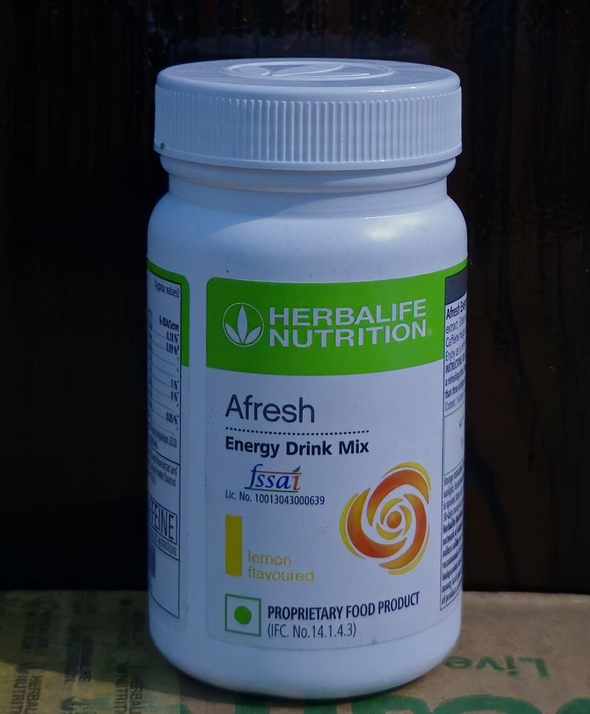 HERBLIFE AFRESH ENRGY DRINK MIX LEMON 50GM/1.764OZ FREE SHIPPING WORLD WIDE