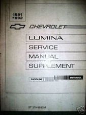 1991-1992 Chevrolet Lumina Service Manual Sup...