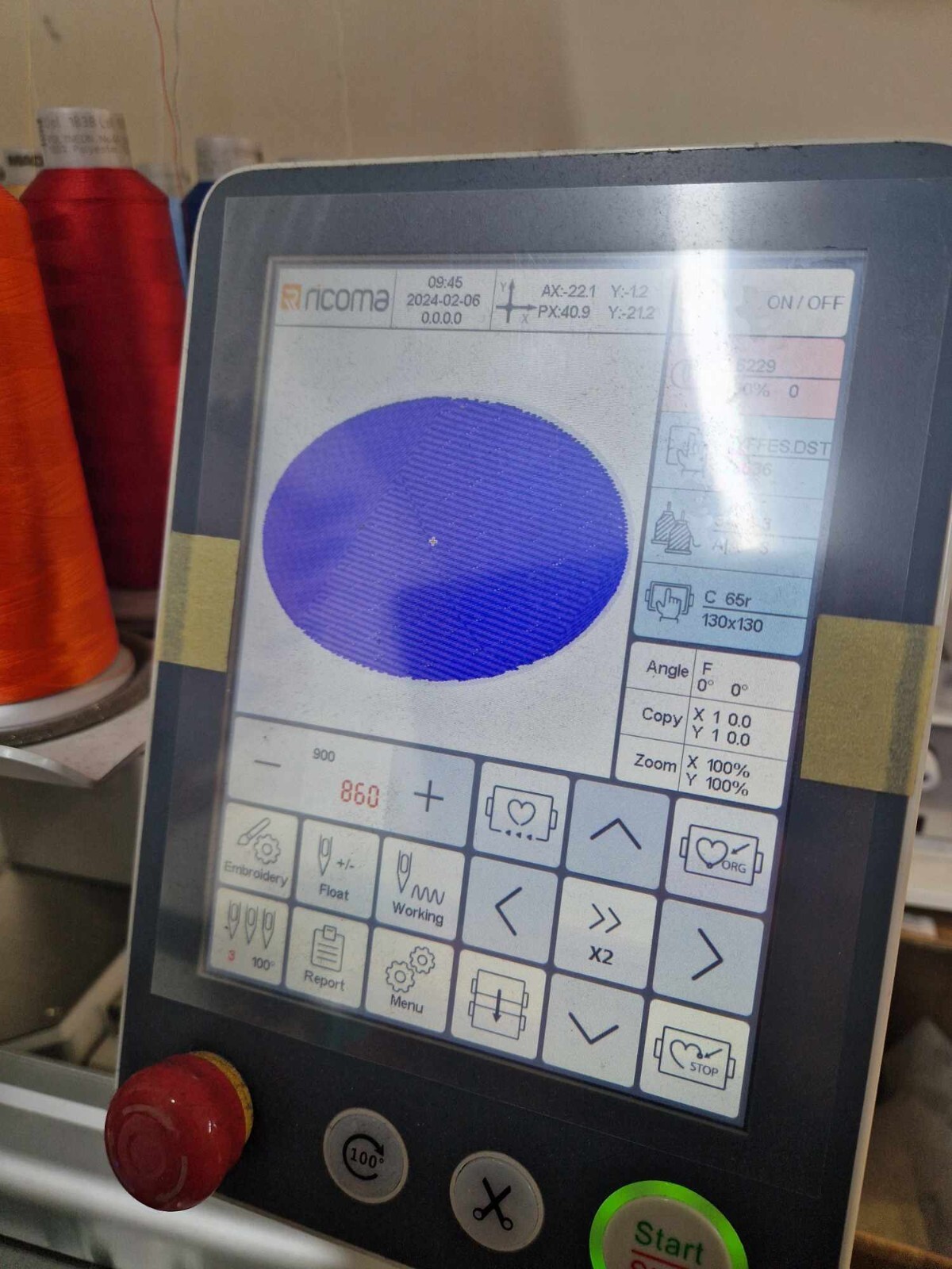 embroidery machine RCM 2001TC85 single head 20 needles eBay