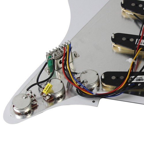 Golpeador cargado de guitarra ST SSS precableado FLEOR Alnico 5 pastillas interruptor para ST - Imagen 8 de 25