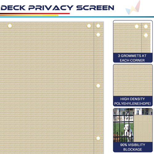 3 Fuß hoch Sichtschutz Balkon Terrasse Zaun Sichtschutz Garten Hof Terrasse Stoff Schatten Abdeckung - Bild 11 von 80