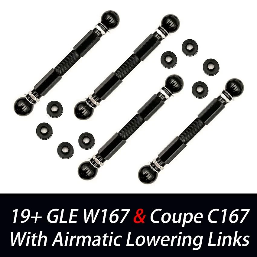 Para 19+ Mercedes Benz W167 GLE 450 53 63 AMG Eslabones Bajantes Aire Ajustables Foto 2 de 4