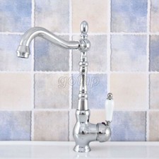 Chrome Brass Swivel Spout Bathroom Kitchen Basin Faucet Vessel Sink Mixer Tap