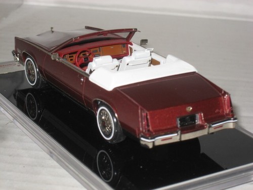 EMC 1985 Cadillac Eldorado Biarritz Cabriolet Top Down Cabrio 1/43 Burgundy - Picture 3 of 7