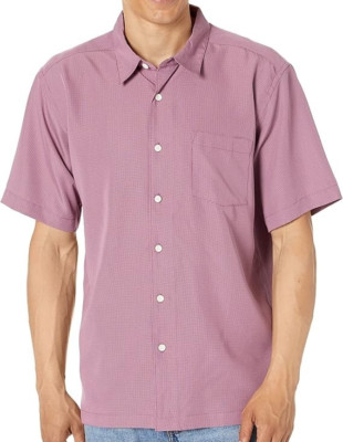 QUIKSILVER KINGS CLIFF Men's S/S Woven Shirt - Large - MMB1 - NWT