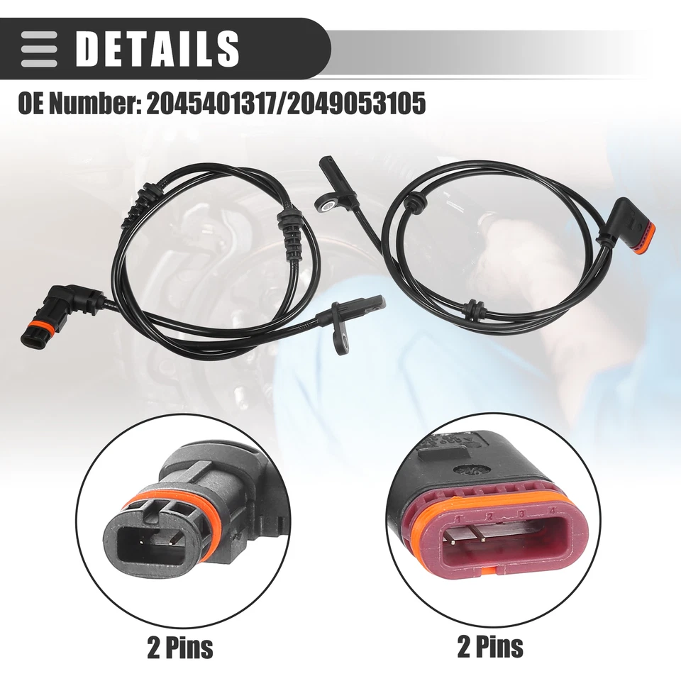 Комплект из 4 левых датчиков ABS для Mercedes-Benz GLK350 NO2045401317/2049053105 - Изображение 4 из 4