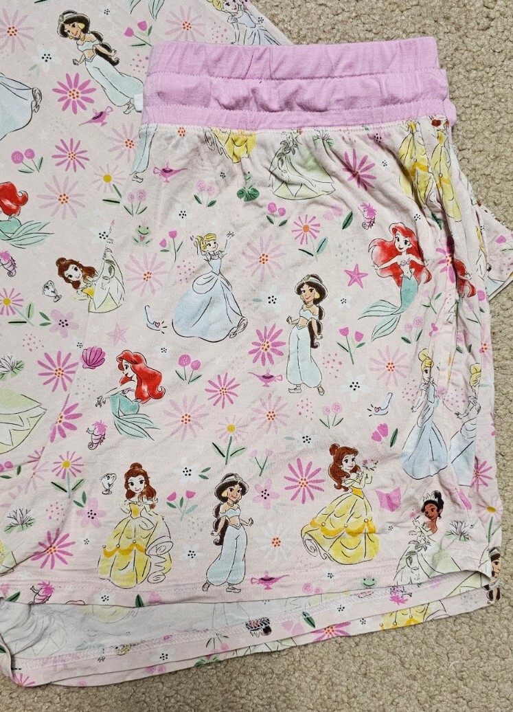 LITTLE SLEEPIES Disney Princess Mom Pajamas SMALL Top… Gem
