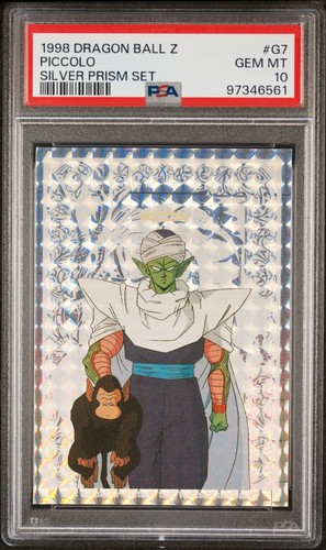 PSA 10 GEM MINT - 1998 DRAGON BALL Z SILVER PRISM SET G7 PICCOLO FOIL CARD AMADA