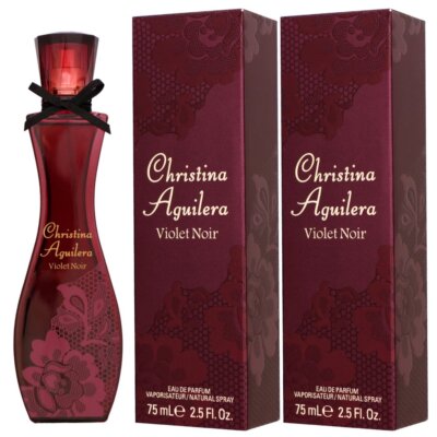 Christina Aguilera Violet Noir 2 x 75 ml Eau de Parfum EDP Set Damenparfum
