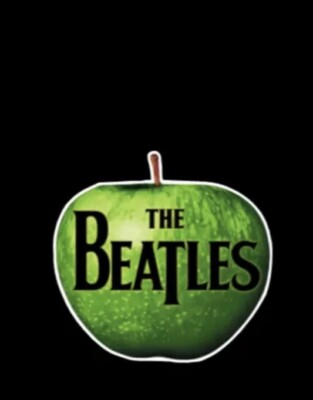 New 3'' Beatles Green Apple Vinyl Sticker for Cups Mugs Crafts Phones laptops