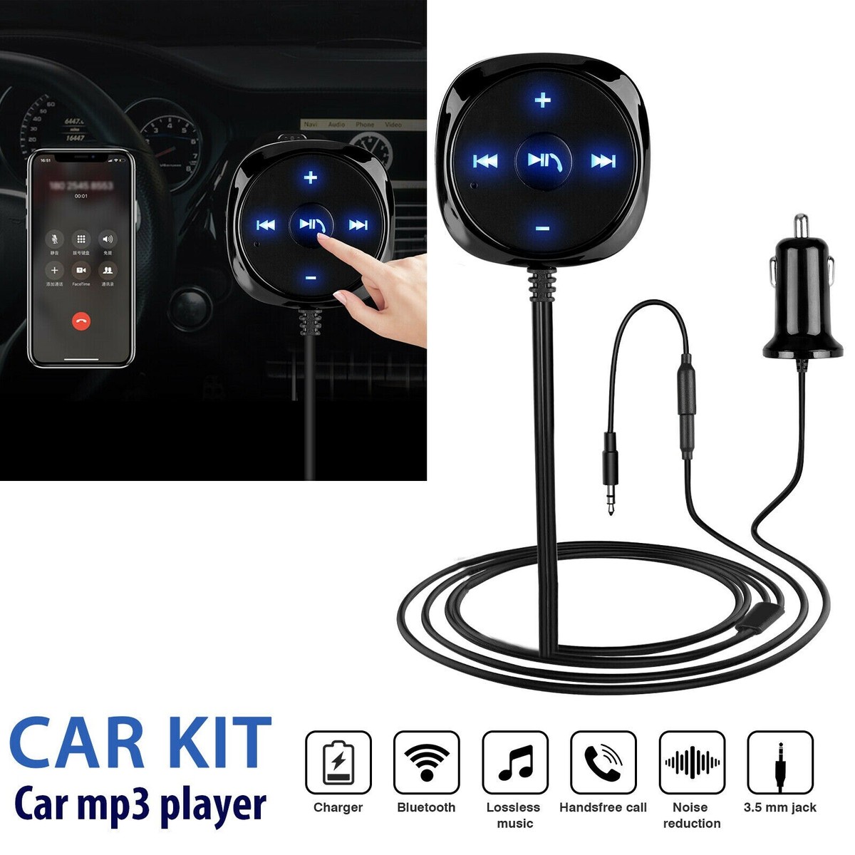Hoppac Ricevitore Bluetooth 5.3,Aux Bluetooth Auto Con Display LED - Foto 9