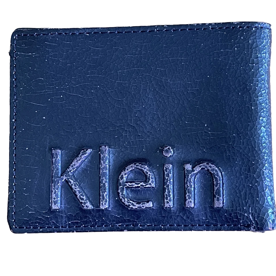 Cartera de cuero genuino marrón con logotipo doble pliegue de Calvin Klein para hombre Foto 2 de 4