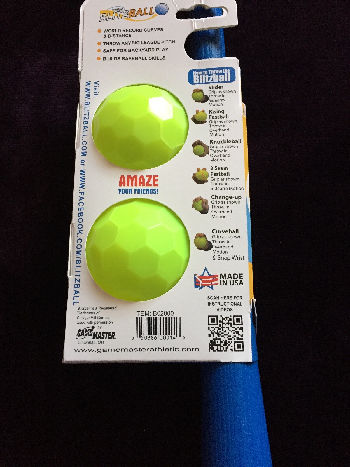 blitzball plastic baseball