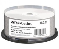 50 Verbatim Professional Rohlinge Blu-Ray BD-R Full Printable 25GB 6X Spindel