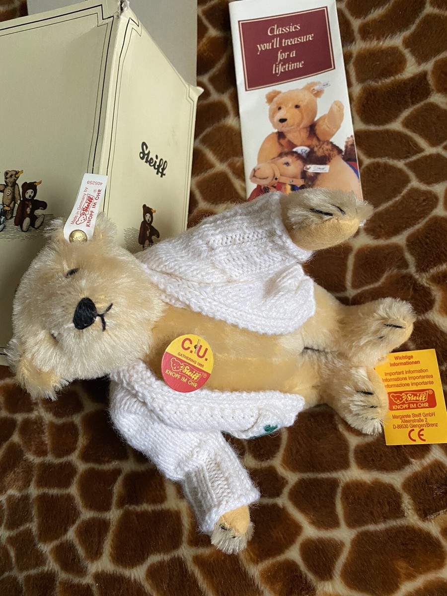 コレクション Steiff C.U. gathering bear with flag1995 1995 Steiff C.U. Teddy Bear 405259 limited - 1st CU convention