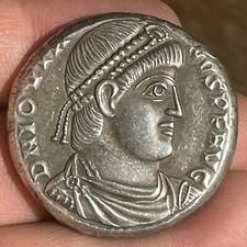 Unresearched Ancient Roman Greek King Image Coated Coin