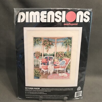 SEALED DIMENSIONS NEEDLEPOINT VICTORIAN POETRY 2401 KIT BARBARA MOCK