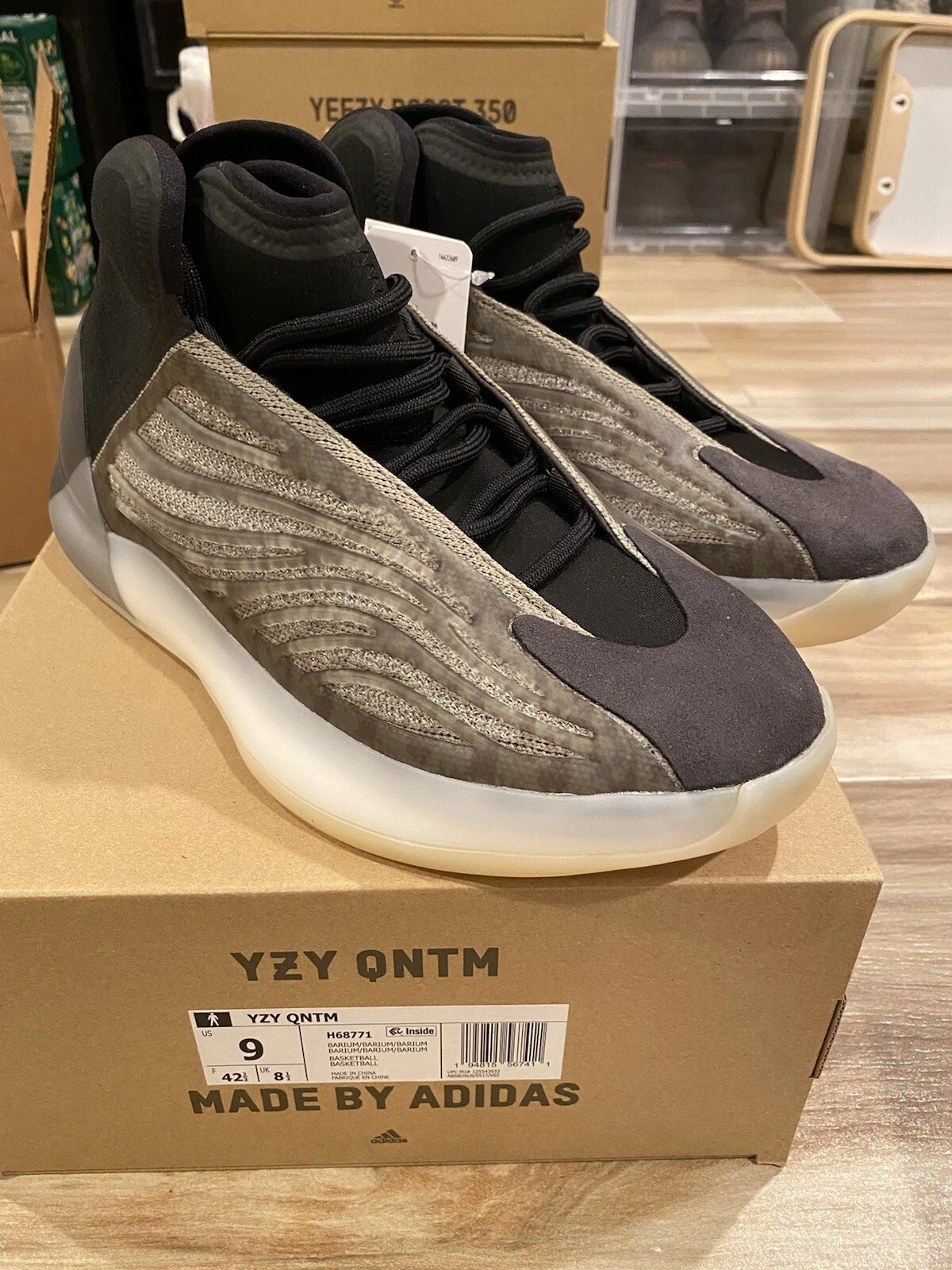 Adidas Yeezy QNTM Quantum bario taglia 9 H68671