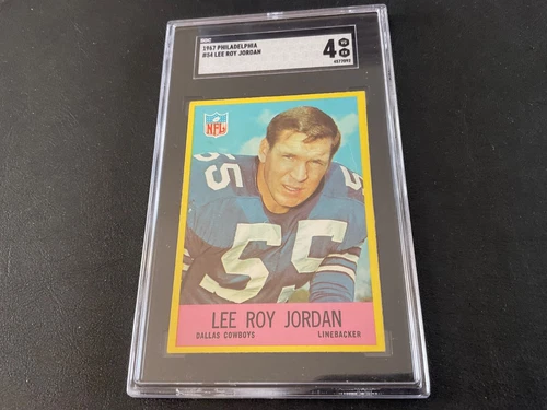 1967 PHILADELPHIA #54 LEE ROY JORDAN RC SGC 4 VGEX