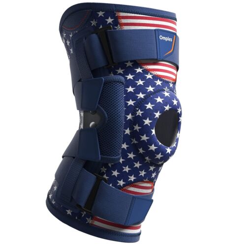 Omples Hinged Knee Brace Size L Blue Flag