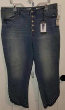 Sofia Vergara Women's Blue Jeans Size 20, Leslie - Super High Rise Slim Straight