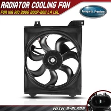 A/C Condenser Fan w/ Shroud & Motor Assembly for Kia Rio 2006-2011 1.6L 2-Blade