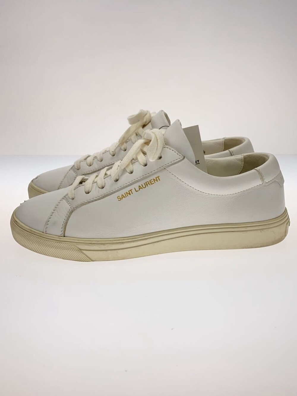 SAINT LAURENT 36 Sneakers basse da donna in pelle colore bianco