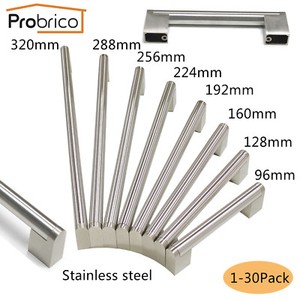 Probrico Kitchen Bathroom Cabinet Door Handles Drawer Pulls Stainless Steel Knob Ebay