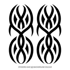 2 x Tribal Flash Tattoo Vinyl Stickers for Window, Car, Home Self-Adhesive Decal