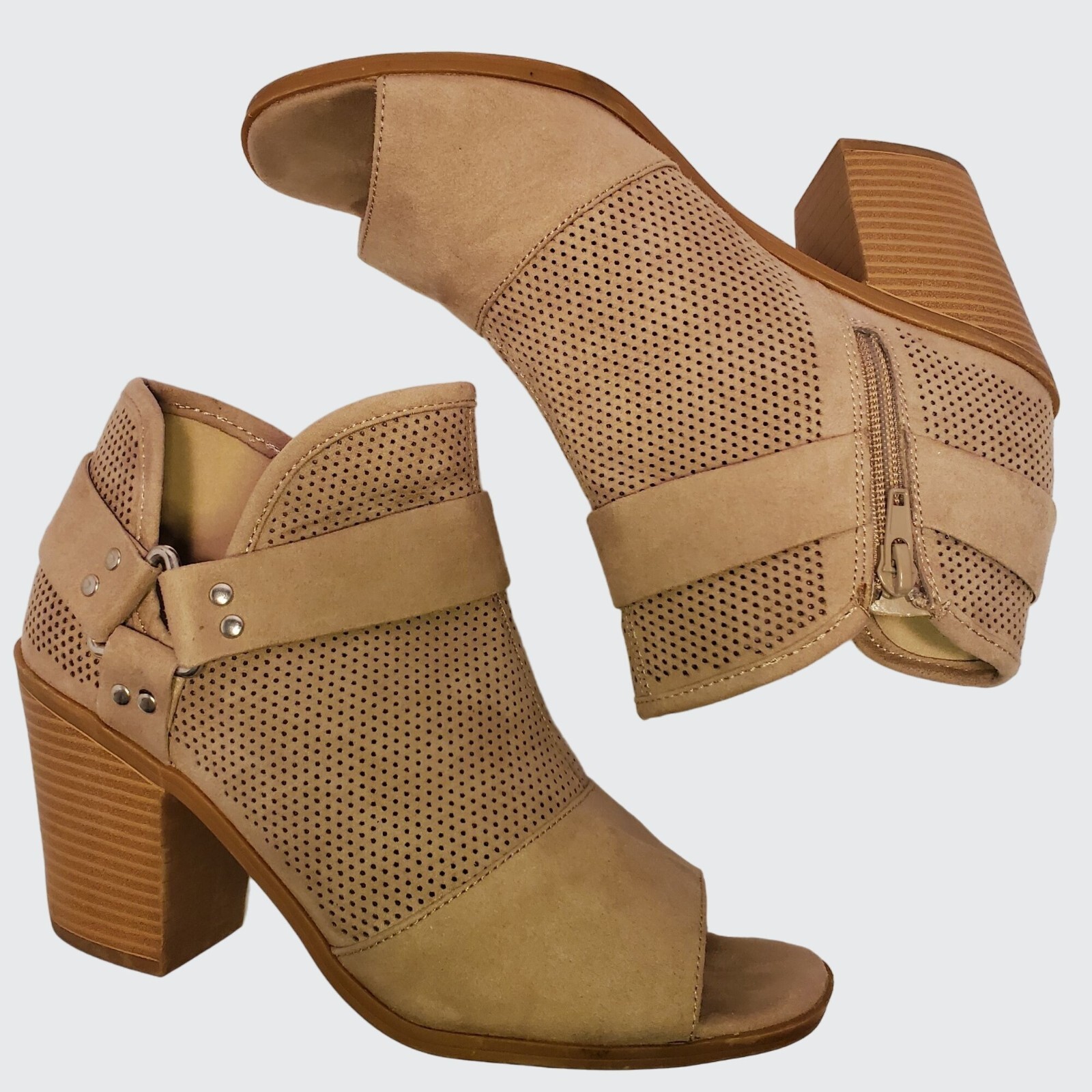 Fergalicious Augustine Open Toe Ankle Booties Sid… - image 2