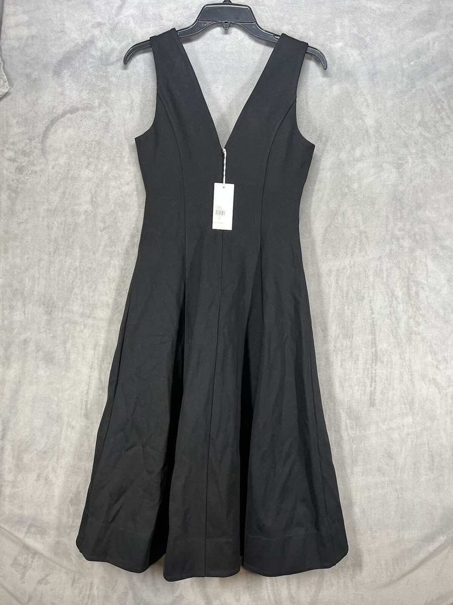 reformation mikayla knit dress Size Small Black V-Neck Sleeveless Dress kelly green dress