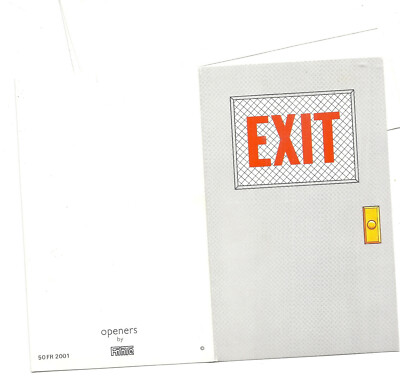 EXIT greeting card (NICE KNOWING YOU, unique Goodbye theme + envelope)